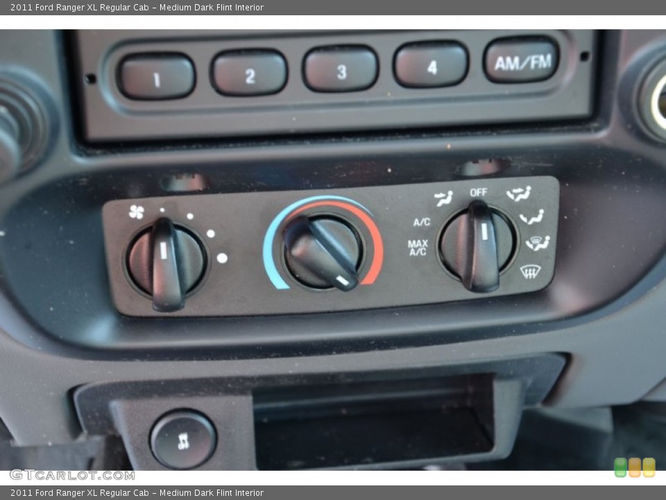 Medium Dark Flint Interior Controls for the 2011 Ford Ranger XL Regular Cab #77840371