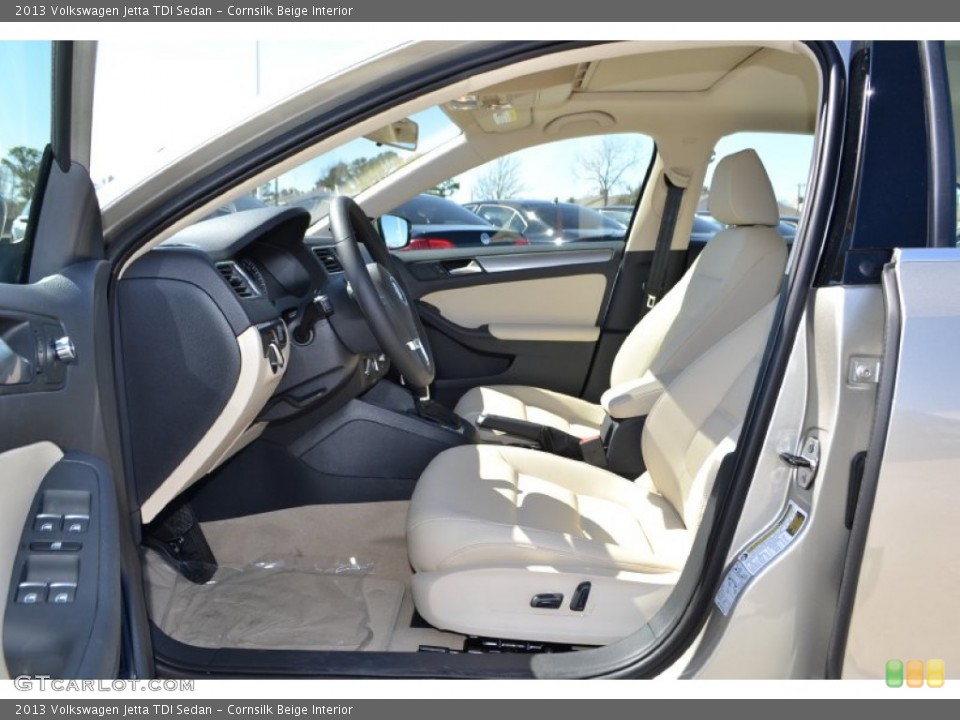 Cornsilk Beige Interior Front Seat for the 2013 Volkswagen Jetta TDI Sedan #77841147