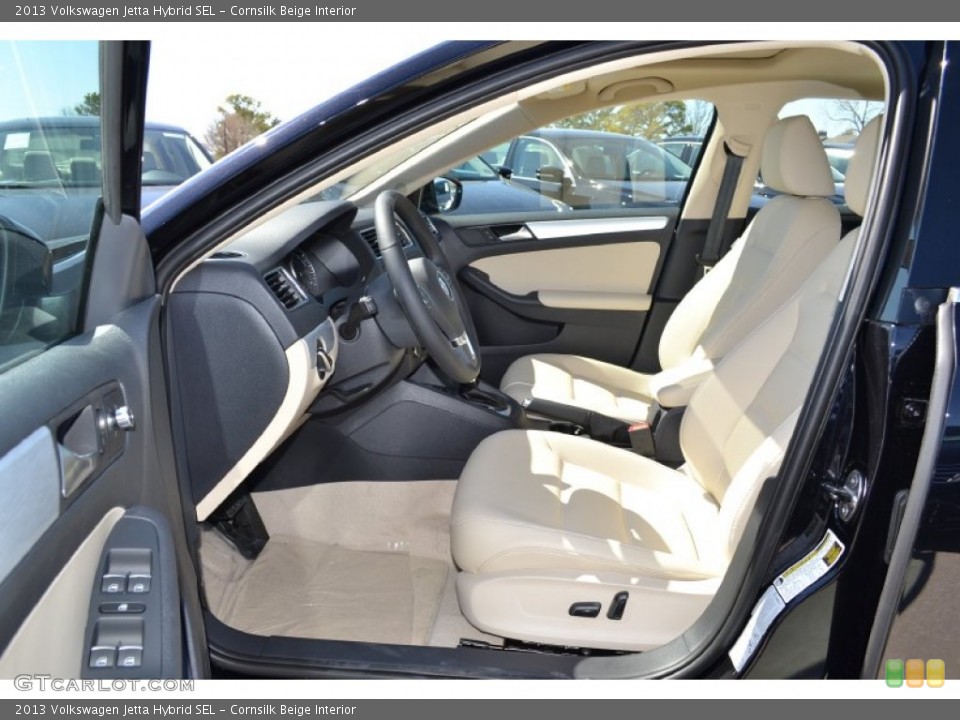 Cornsilk Beige Interior Front Seat for the 2013 Volkswagen Jetta Hybrid SEL #77841302