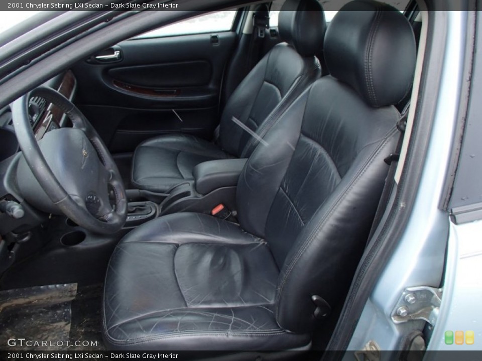 Dark Slate Gray Interior Front Seat for the 2001 Chrysler Sebring LXi Sedan #77841307
