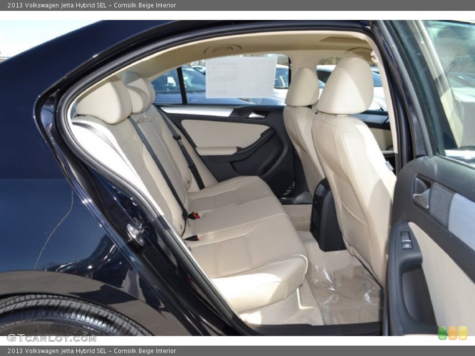 Cornsilk Beige Interior Rear Seat for the 2013 Volkswagen Jetta Hybrid SEL #77841319