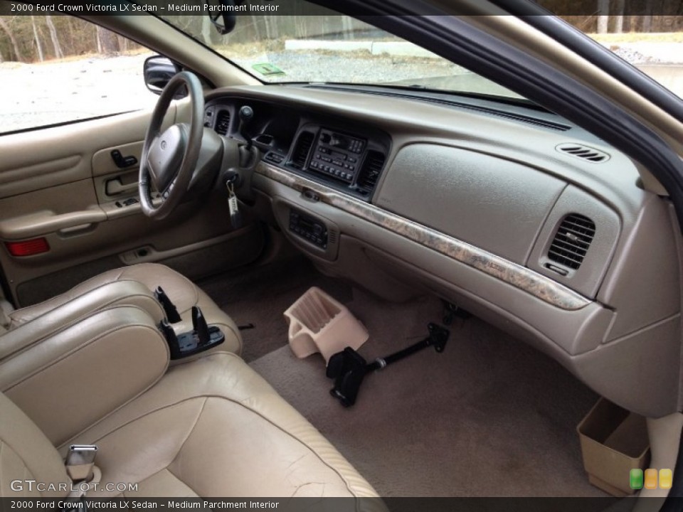 Medium Parchment Interior Dashboard for the 2000 Ford Crown Victoria LX Sedan #77841476