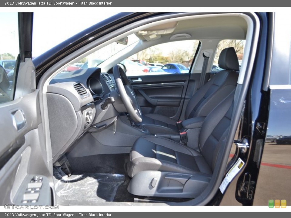 Titan Black Interior Front Seat for the 2013 Volkswagen Jetta TDI SportWagen #77841855