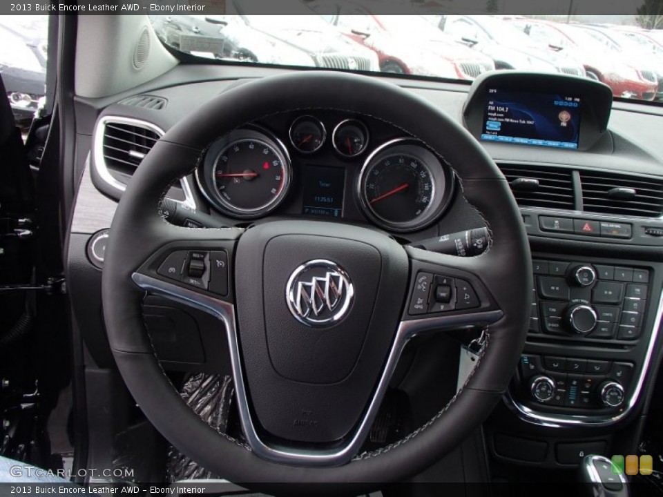 Ebony Interior Steering Wheel for the 2013 Buick Encore Leather AWD #77843365