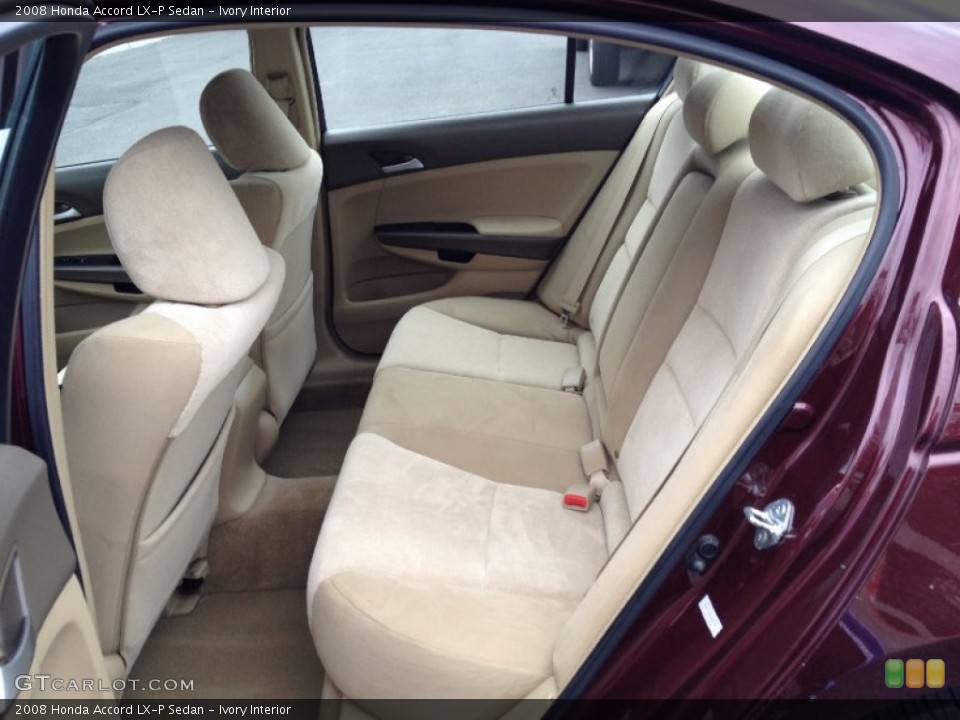 Ivory Interior Rear Seat for the 2008 Honda Accord LX-P Sedan #77843750