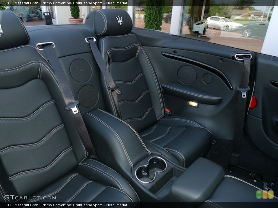 Nero Interior Rear Seat for the 2012 Maserati GranTurismo Convertible GranCabrio Sport #77844267