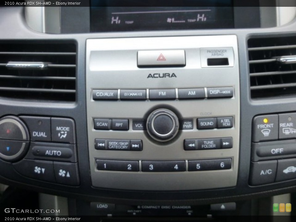 Ebony Interior Controls for the 2010 Acura RDX SH-AWD #77844324
