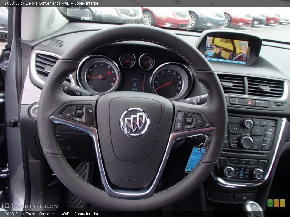 Ebony Interior Steering Wheel for the 2013 Buick Encore Convenience AWD #77844357