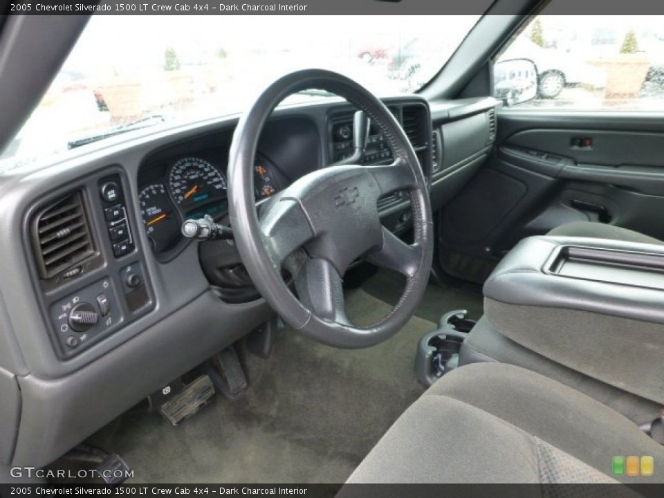 Dark Charcoal Interior Prime Interior for the 2005 Chevrolet Silverado 1500 LT Crew Cab 4x4 #77844709