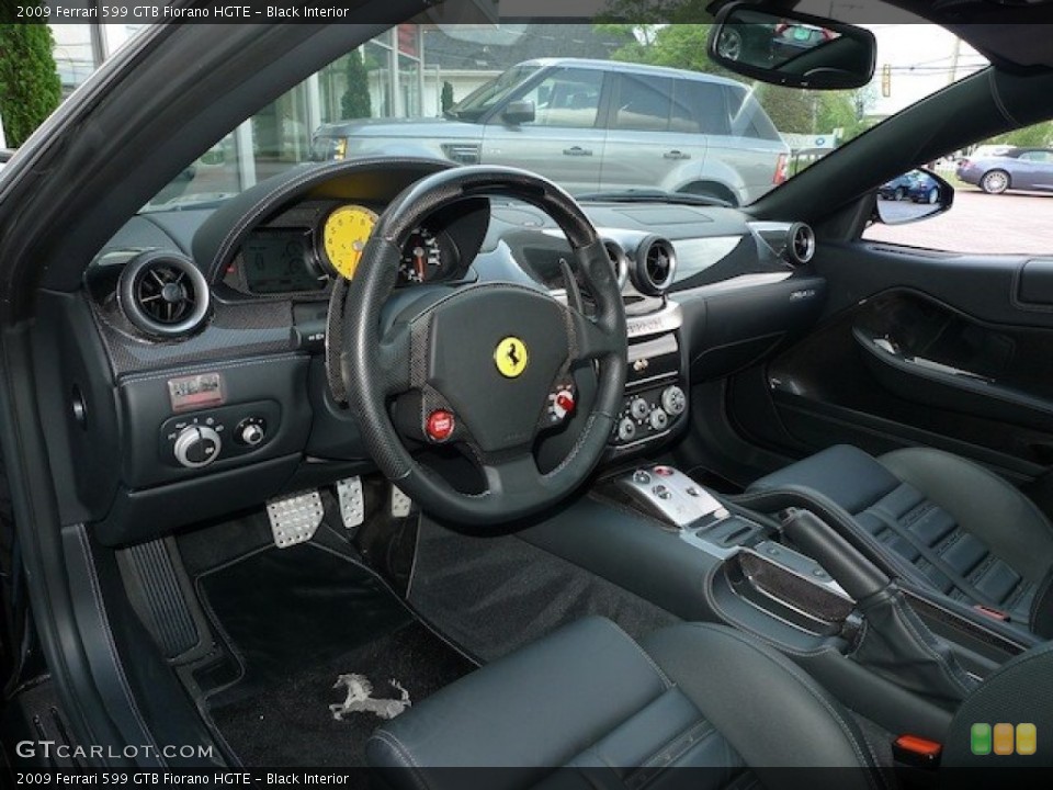 Black 2009 Ferrari 599 GTB Fiorano Interiors