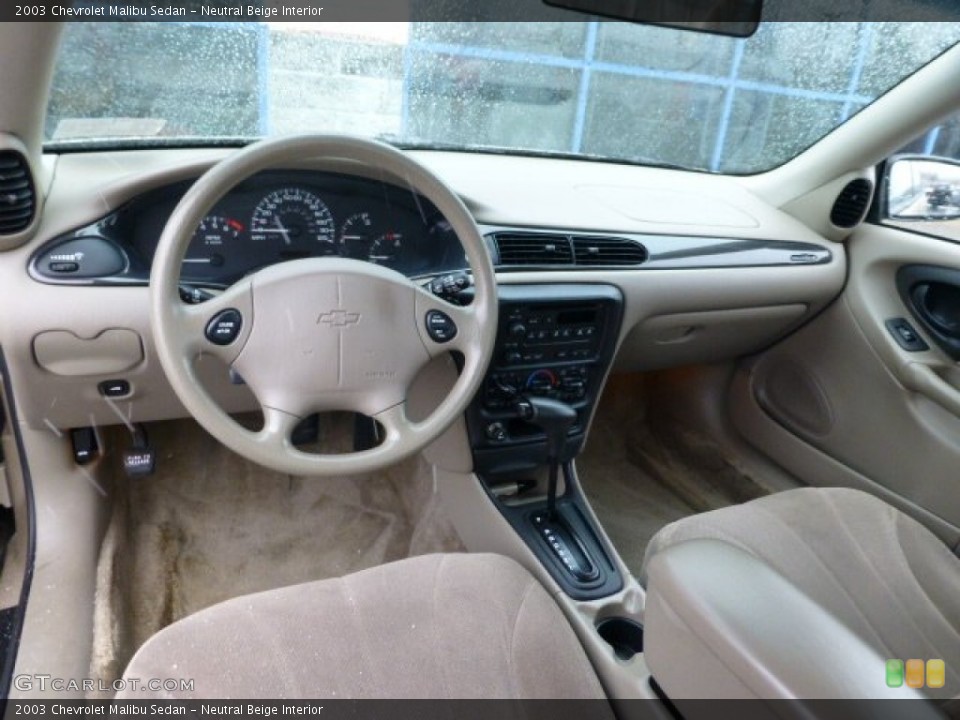 Neutral Beige Interior Prime Interior for the 2003 Chevrolet Malibu Sedan #77846852