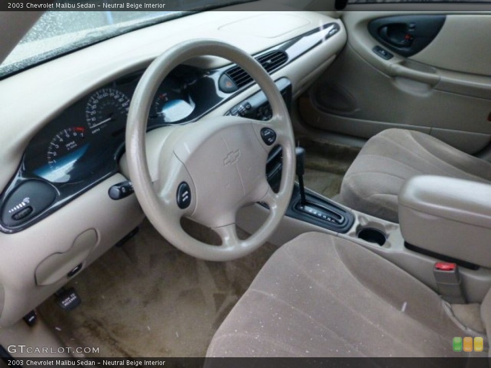 Neutral Beige Interior Prime Interior for the 2003 Chevrolet Malibu Sedan #77846891