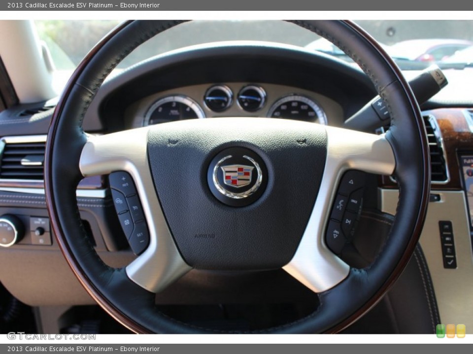 Ebony Interior Steering Wheel for the 2013 Cadillac Escalade ESV Platinum #77847734