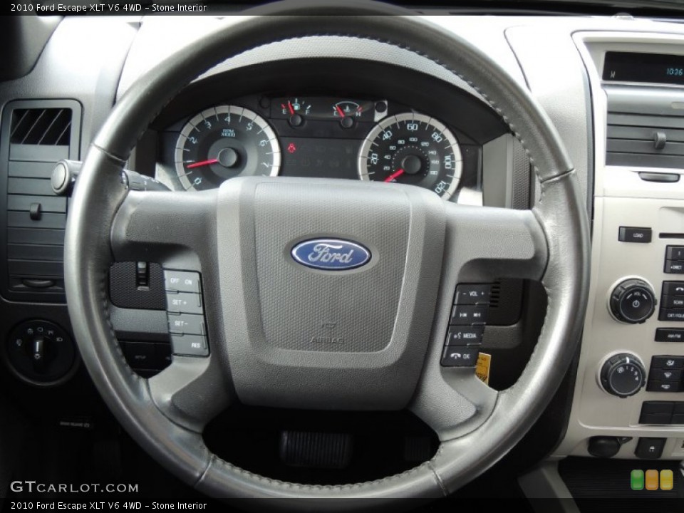 Stone Interior Steering Wheel for the 2010 Ford Escape XLT V6 4WD #77848584