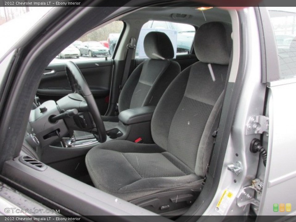 Ebony Interior Front Seat for the 2012 Chevrolet Impala LT #77848611