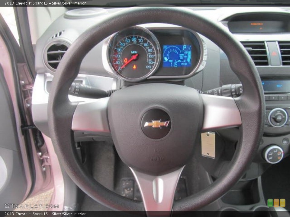 Silver/Silver Interior Steering Wheel for the 2013 Chevrolet Spark LS #77849724