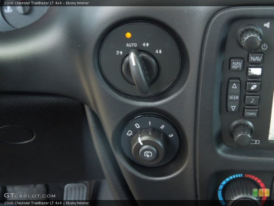 Ebony Interior Controls for the 2008 Chevrolet TrailBlazer LT 4x4 #77850804