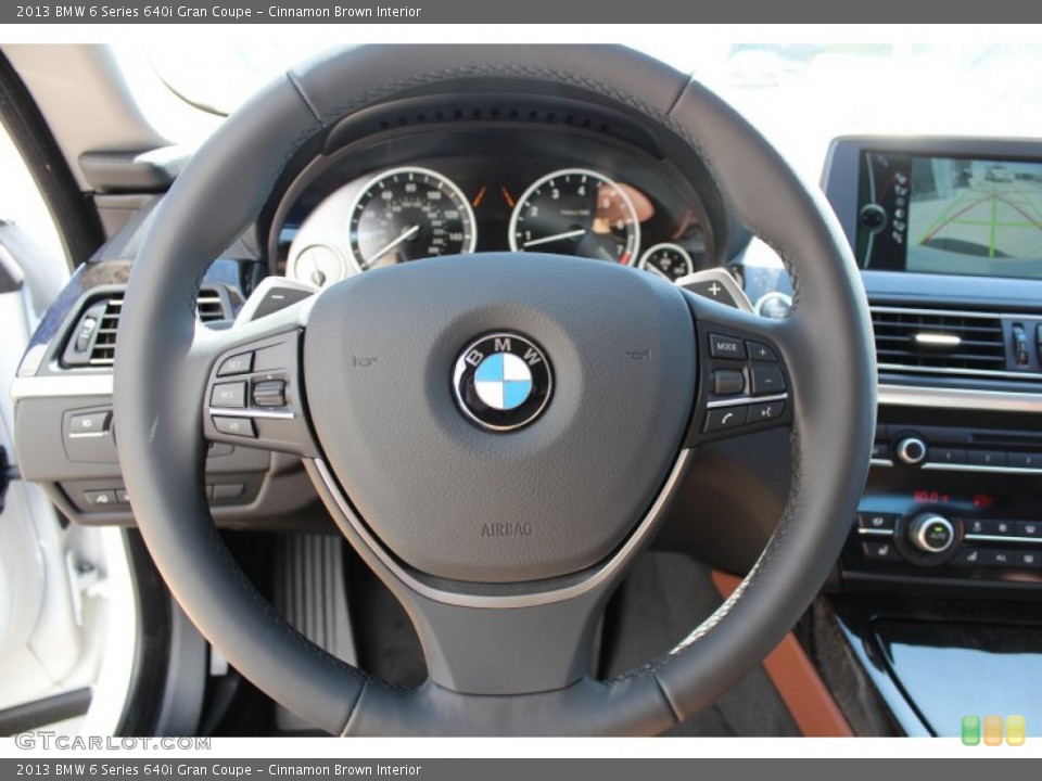 Cinnamon Brown Interior Steering Wheel for the 2013 BMW 6 Series 640i Gran Coupe #77850816