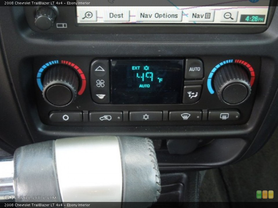 Ebony Interior Controls for the 2008 Chevrolet TrailBlazer LT 4x4 #77850833