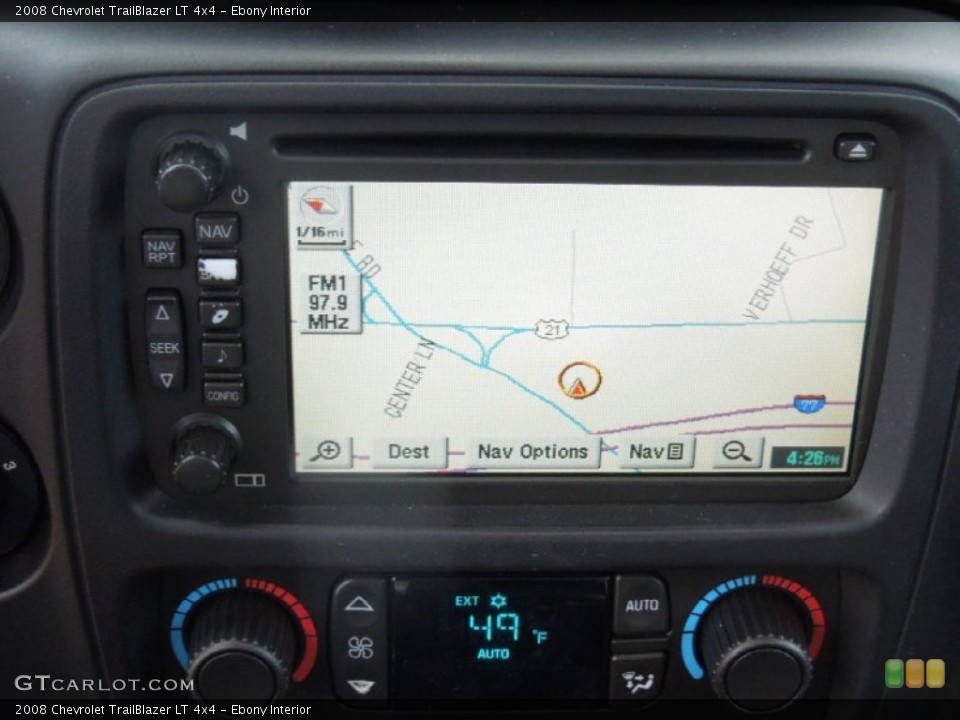 Ebony Interior Navigation for the 2008 Chevrolet TrailBlazer LT 4x4 #77850852