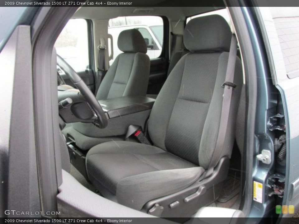 Ebony Interior Front Seat for the 2009 Chevrolet Silverado 1500 LT Z71 Crew Cab 4x4 #77851086