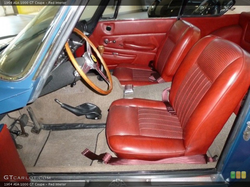 Red 1964 ASA 1000 GT Interiors