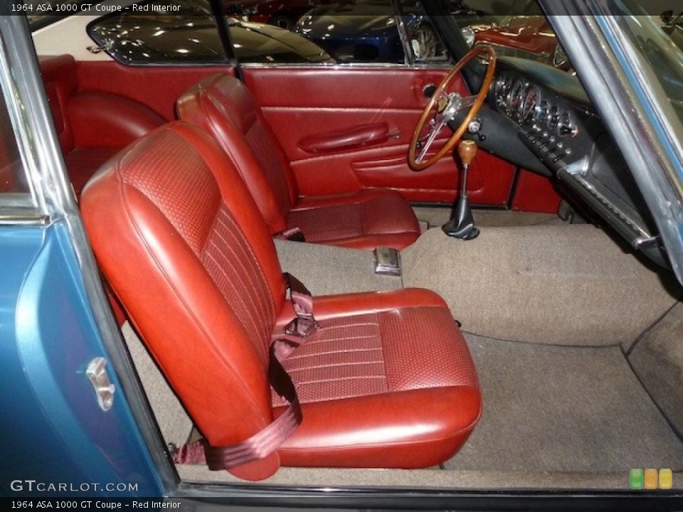 Red Interior Front Seat for the 1964 ASA 1000 GT Coupe #77851863