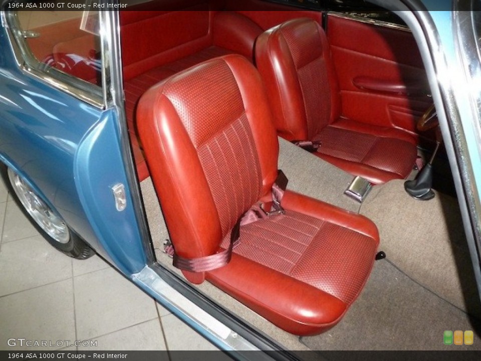 Red Interior Front Seat for the 1964 ASA 1000 GT Coupe #77851911