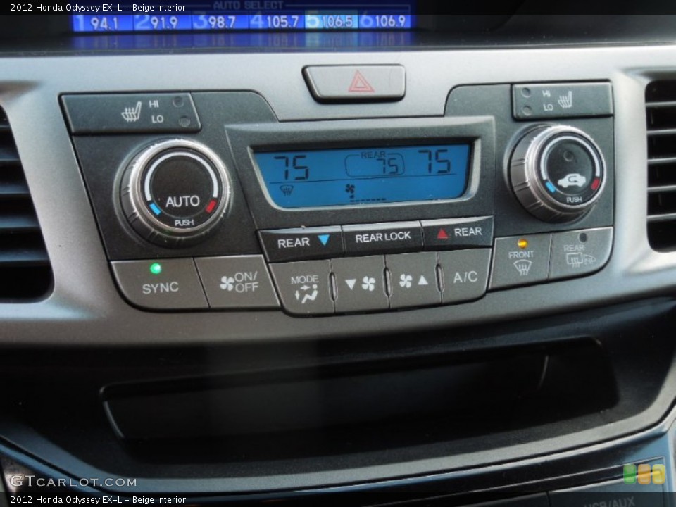Beige Interior Controls for the 2012 Honda Odyssey EX-L #77852107