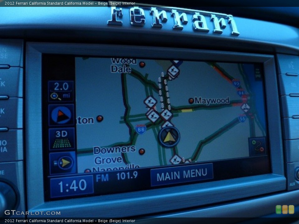 Beige (Beige) Interior Navigation for the 2012 Ferrari California  #77853393