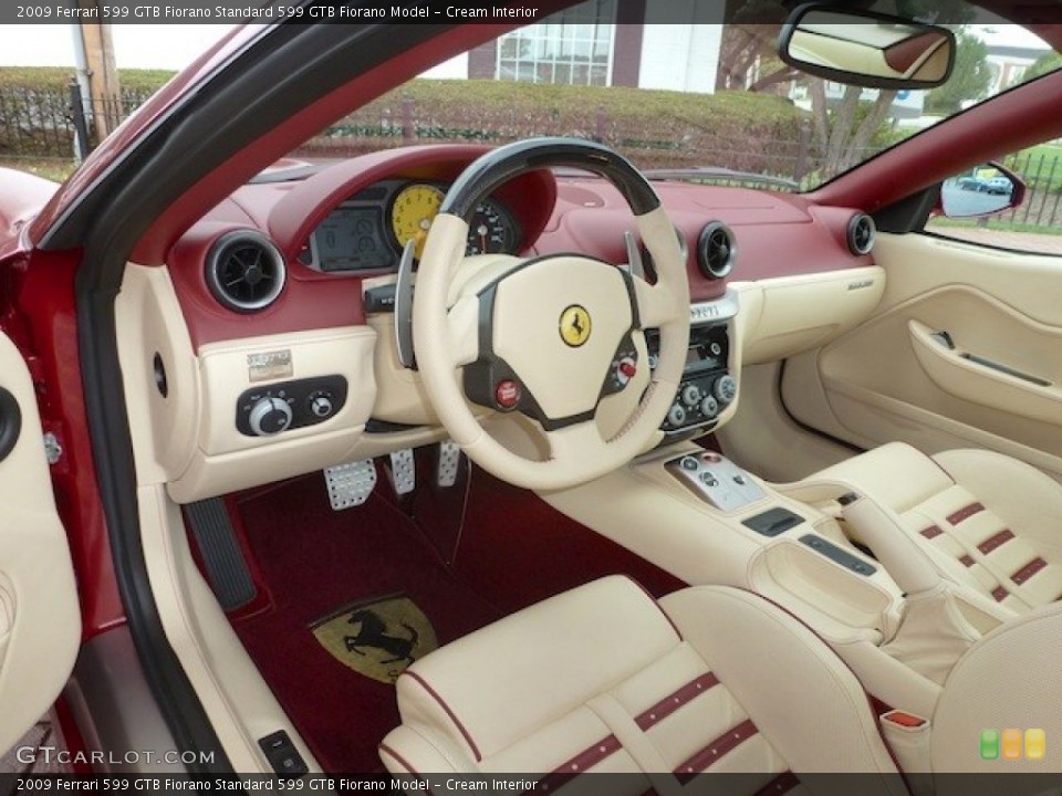 Cream 2009 Ferrari 599 GTB Fiorano Interiors