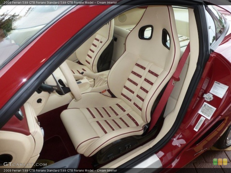 Cream Interior Front Seat for the 2009 Ferrari 599 GTB Fiorano  #77854890