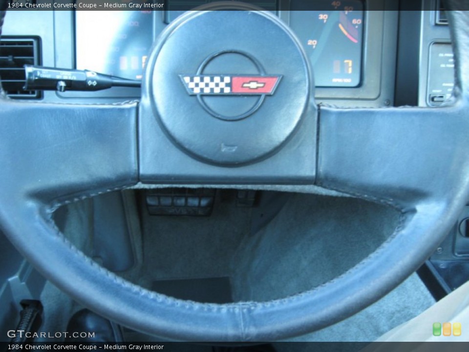 Medium Gray Interior Steering Wheel for the 1984 Chevrolet Corvette Coupe #77855070