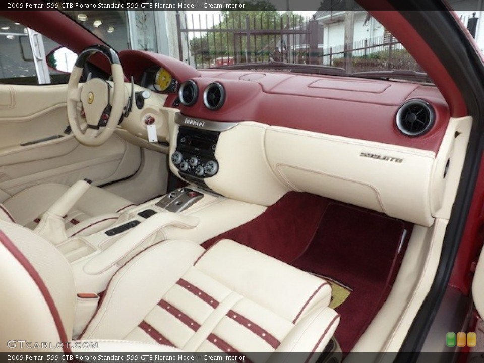 Cream Interior Dashboard for the 2009 Ferrari 599 GTB Fiorano  #77855095