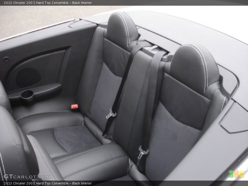 Black Interior Rear Seat for the 2013 Chrysler 200 S Hard Top Convertible #77855147