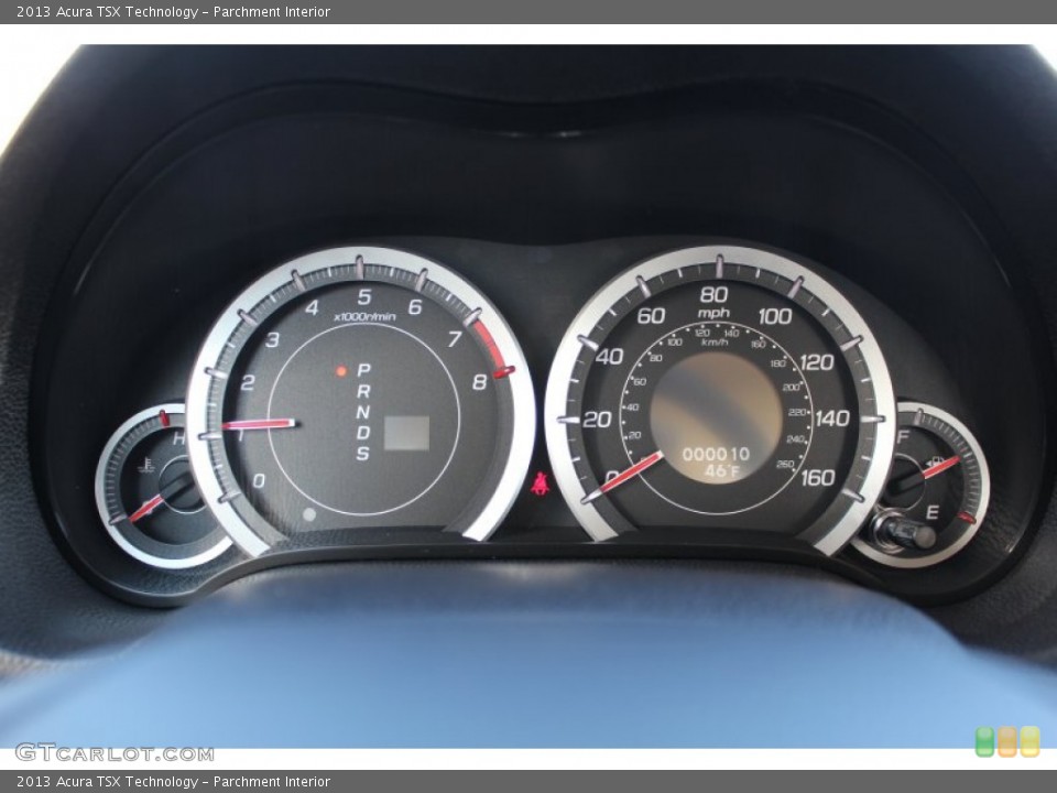 Parchment Interior Gauges for the 2013 Acura TSX Technology #77856007