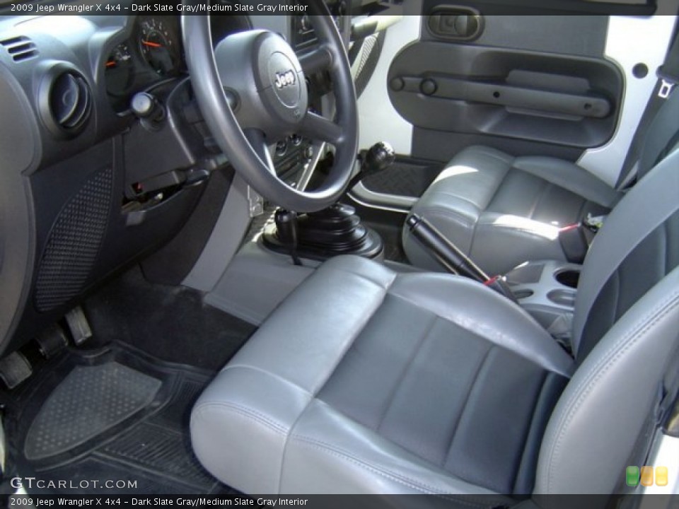 Dark Slate Gray/Medium Slate Gray Interior Photo for the 2009 Jeep Wrangler X 4x4 #77856579