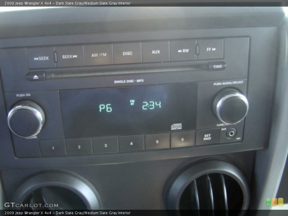 Dark Slate Gray/Medium Slate Gray Interior Audio System for the 2009 Jeep Wrangler X 4x4 #77856651