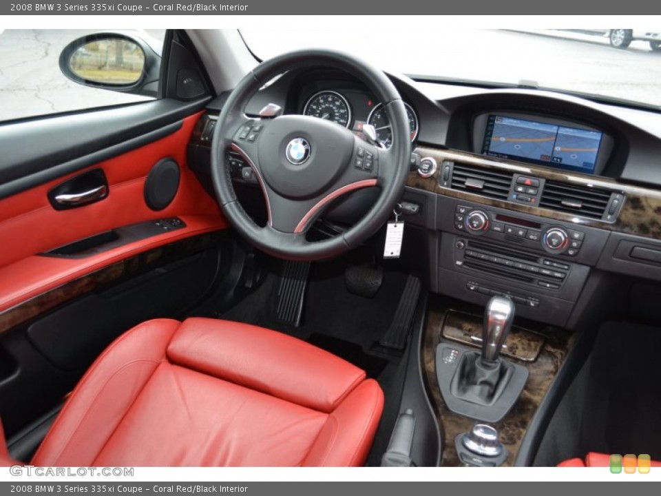Coral Red/Black Interior Photo for the 2008 BMW 3 Series 335xi Coupe #77857134