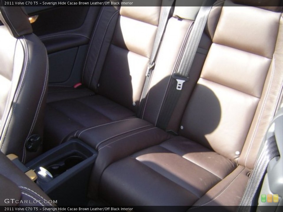 Soverign Hide Cacao Brown Leather/Off Black Interior Rear Seat for the 2011 Volvo C70 T5 #77857226