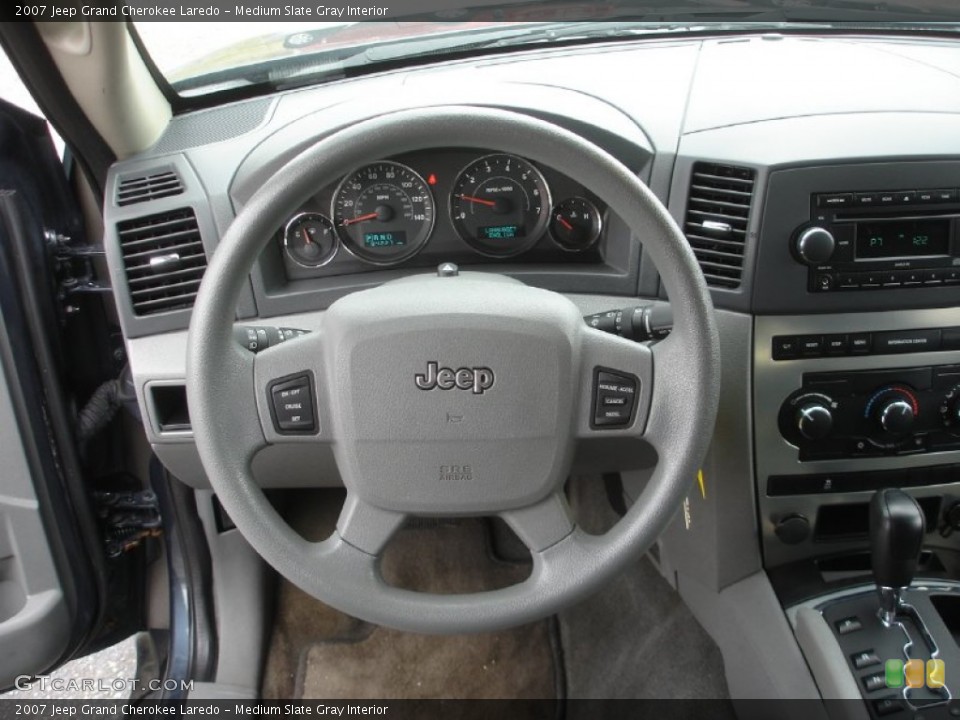 Medium Slate Gray Interior Steering Wheel for the 2007 Jeep Grand Cherokee Laredo #77857236