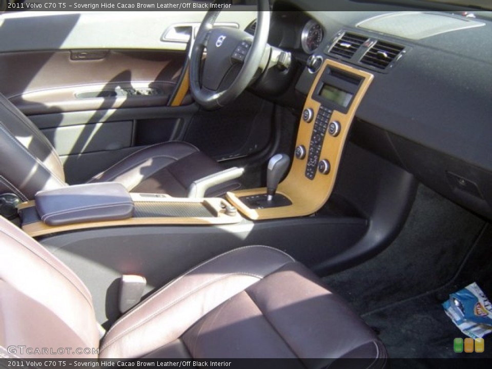 Soverign Hide Cacao Brown Leather/Off Black Interior Dashboard for the 2011 Volvo C70 T5 #77857246