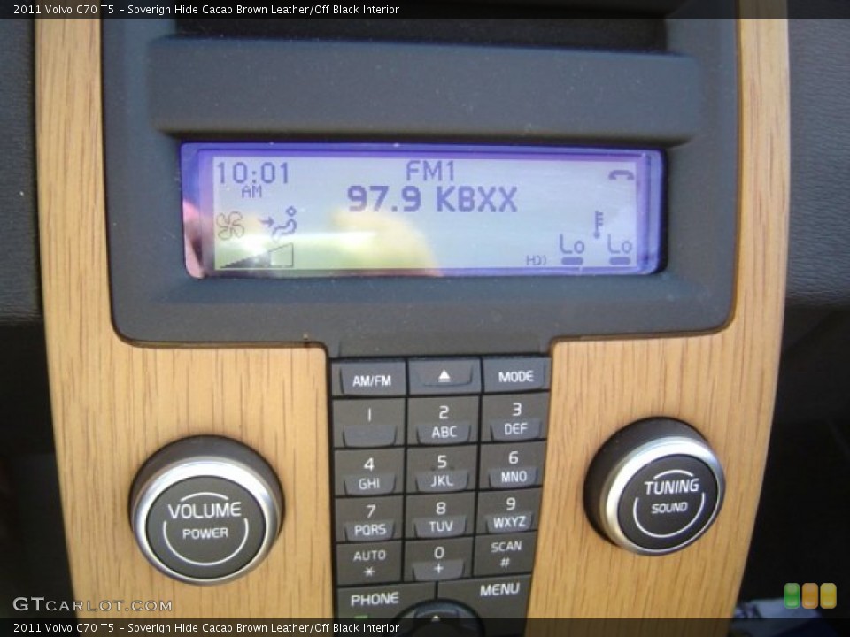 Soverign Hide Cacao Brown Leather/Off Black Interior Controls for the 2011 Volvo C70 T5 #77857333