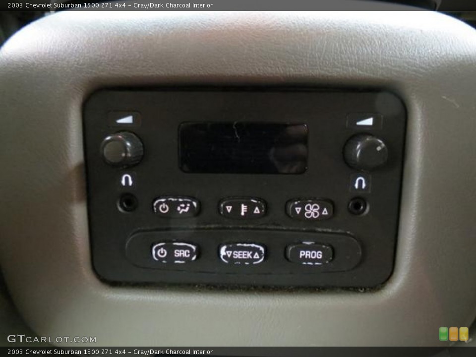 Gray/Dark Charcoal Interior Controls for the 2003 Chevrolet Suburban 1500 Z71 4x4 #77858313