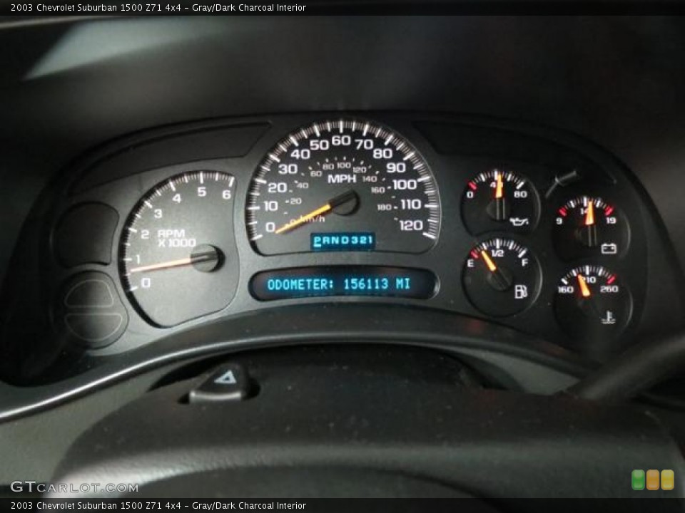 Gray/Dark Charcoal Interior Gauges for the 2003 Chevrolet Suburban 1500 Z71 4x4 #77858428
