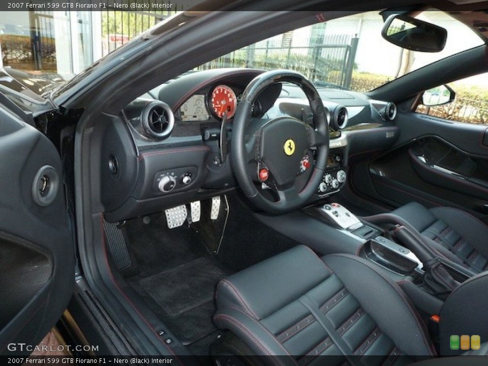 Nero (Black) 2007 Ferrari 599 GTB Fiorano Interiors