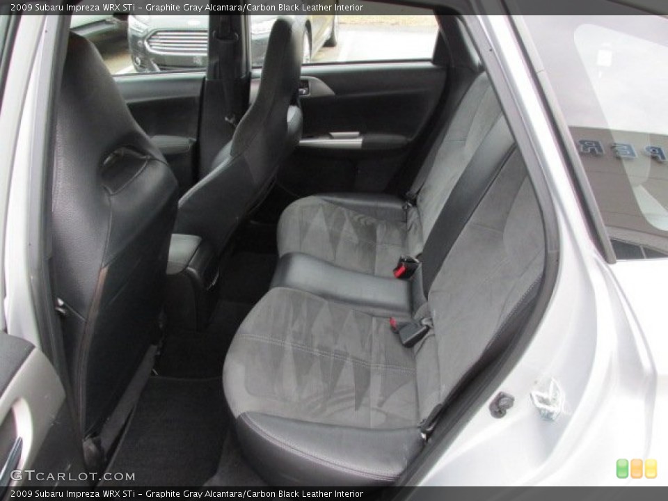 Graphite Gray Alcantara/Carbon Black Leather Interior Rear Seat for the 2009 Subaru Impreza WRX STi #77859297