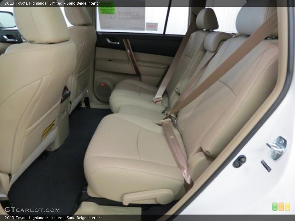 Sand Beige Interior Rear Seat for the 2013 Toyota Highlander Limited #77859399