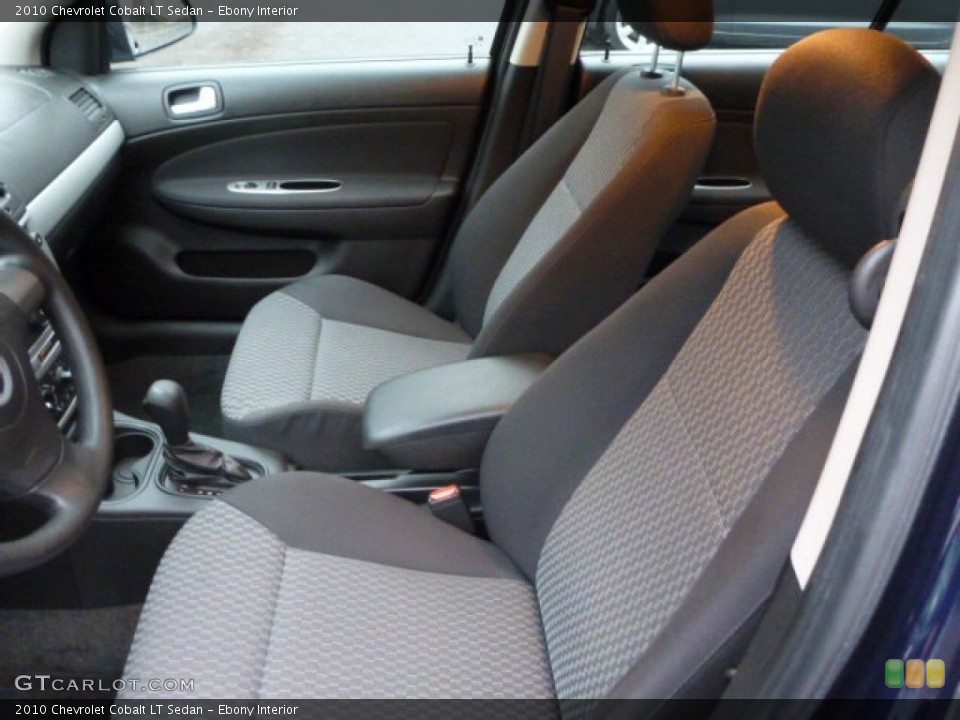 Ebony Interior Front Seat for the 2010 Chevrolet Cobalt LT Sedan #77859429
