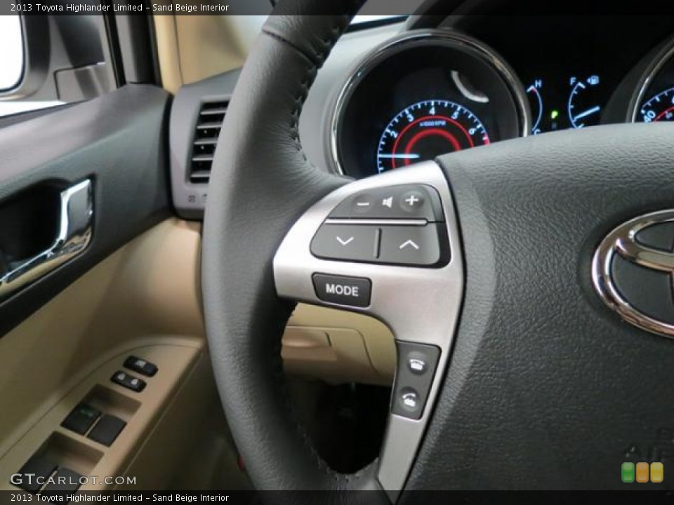 Sand Beige Interior Controls for the 2013 Toyota Highlander Limited #77859591
